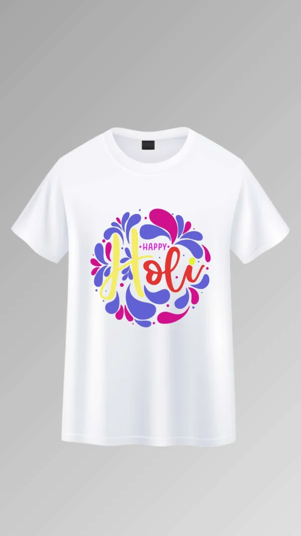 Gulaal Glow Premium White Holi T-Shirt