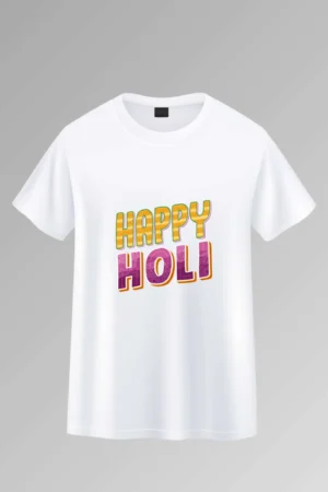 Classic White T-Shirt for Holi Gifting